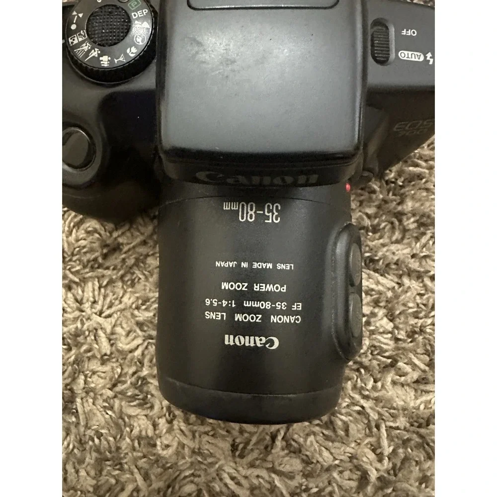 CANON EOS 700 SLR Camera w/ 35mm-80mm Canon Pwr Zoom Lens Power Tested See Desc